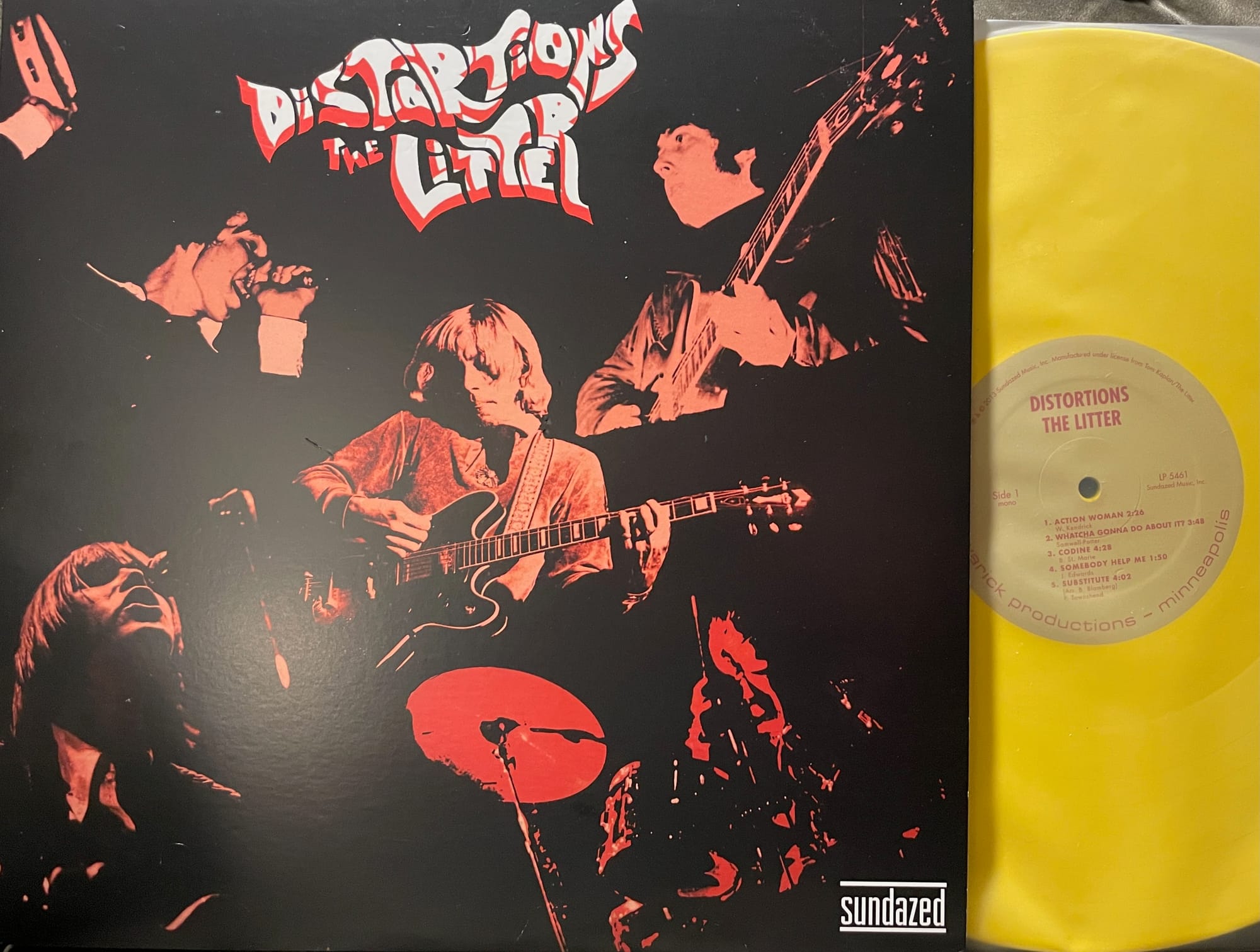 Sundazed's new yellow vinyl version of the Litters' Distortions.