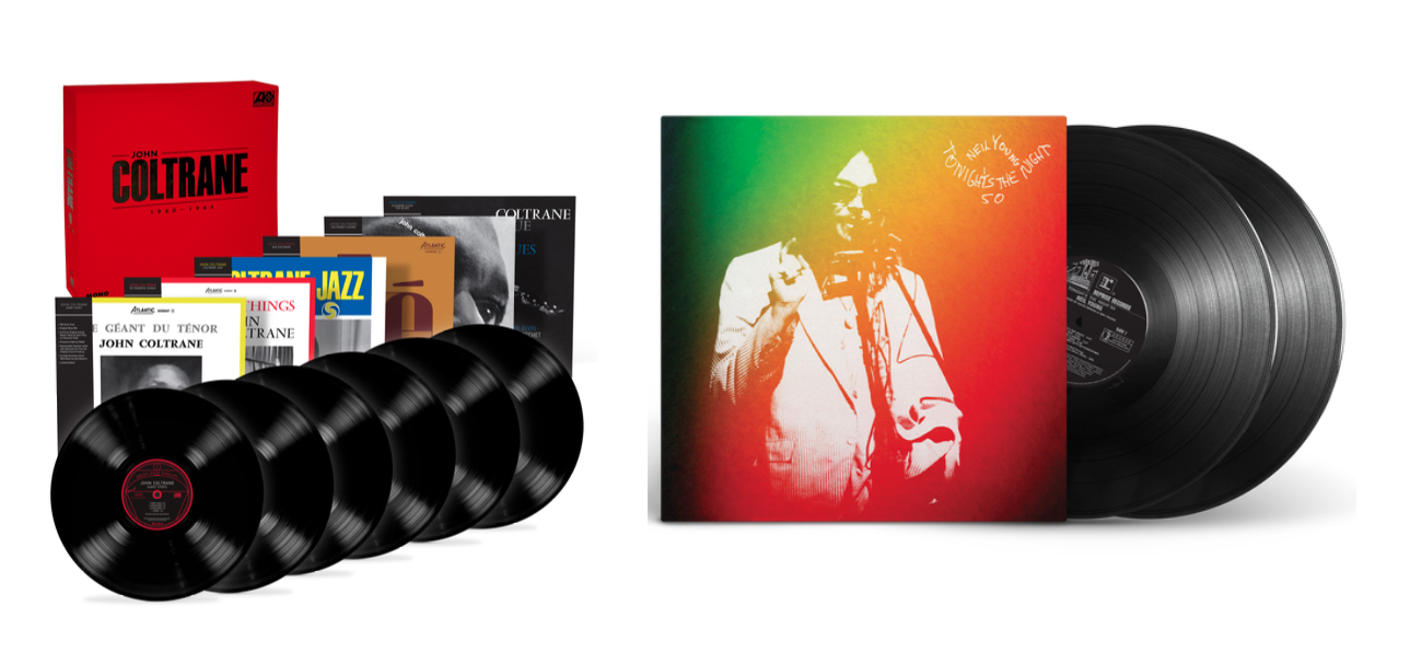Cover art for John Coltrane and Neil Young.