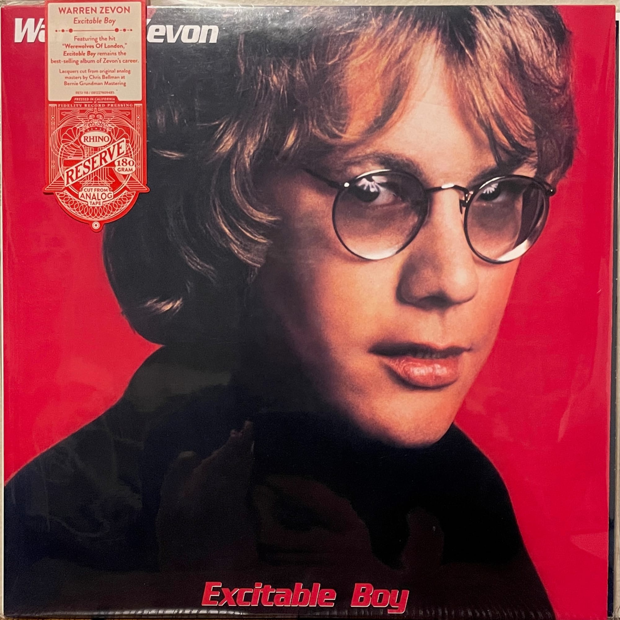 Cover art for Warren Zevon's Excitable Boy.