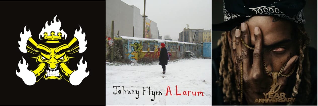 Cover art for Monster Magnet, Johnny Flynn, and Fetty Wap.