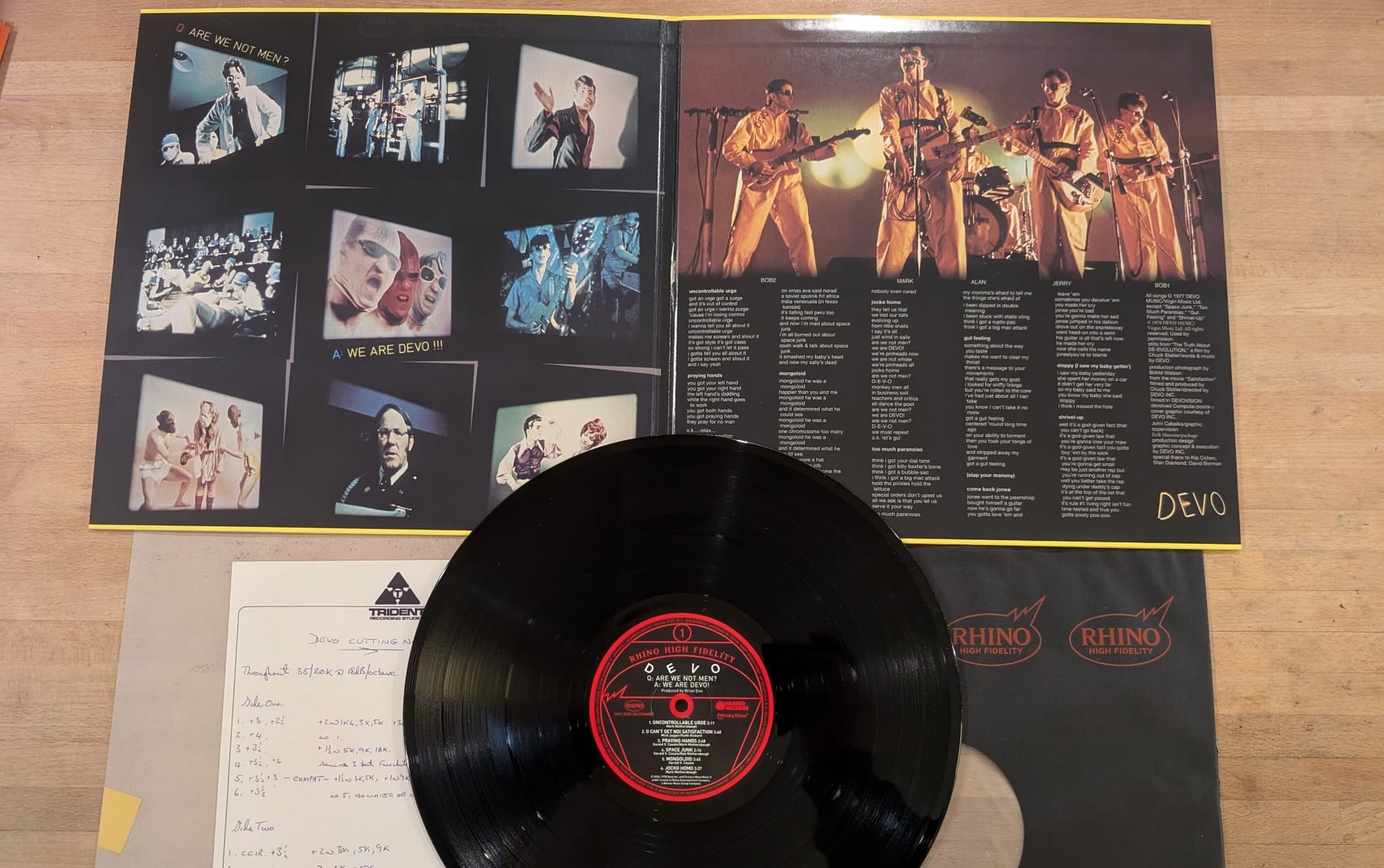 Contents of the Rhino High Fidelity edition of Devo.