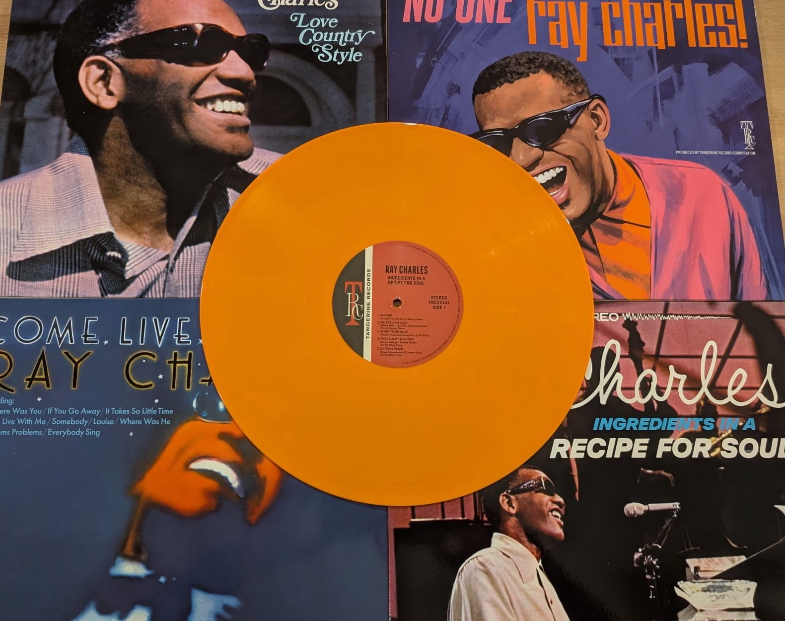 Cover art and vinyl for Ray Charles.