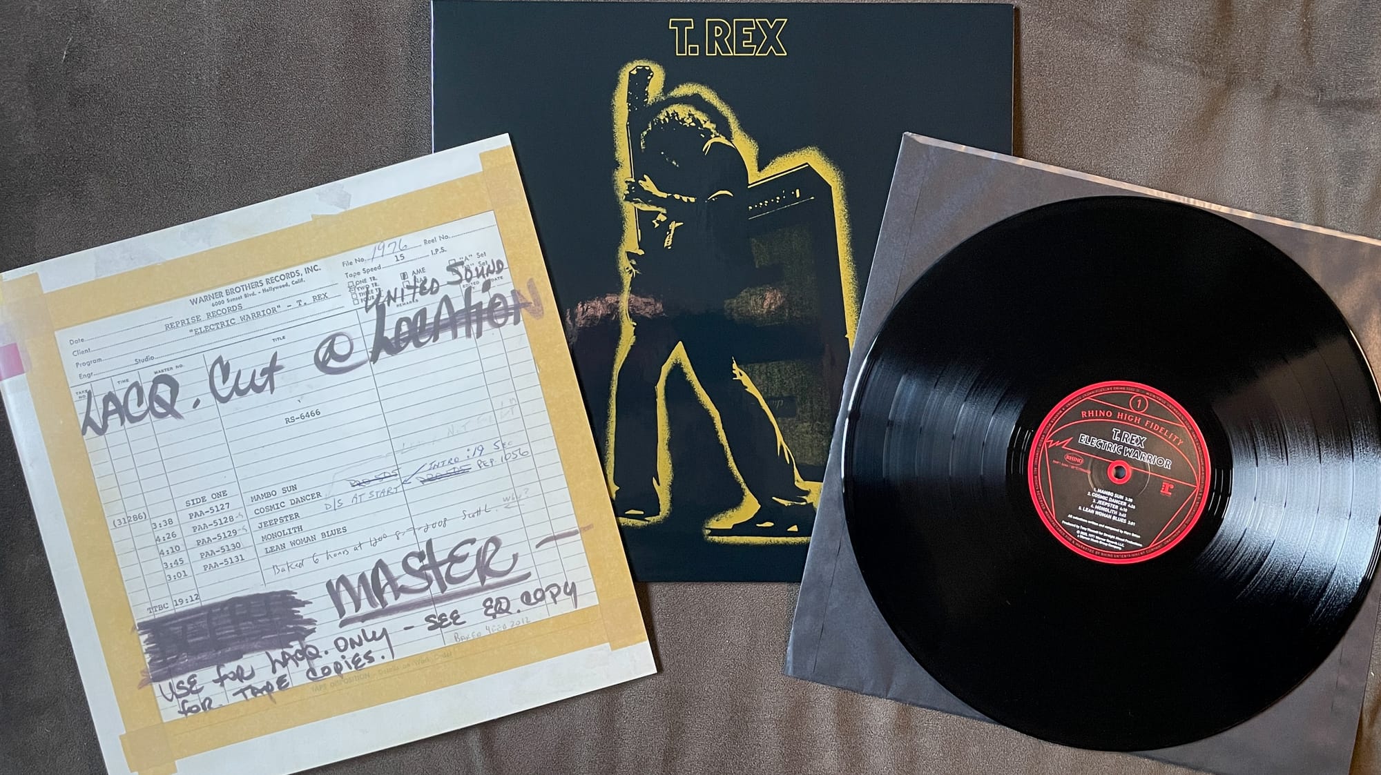 Contents of the Rhino High Fidelity edition of T. Rex.