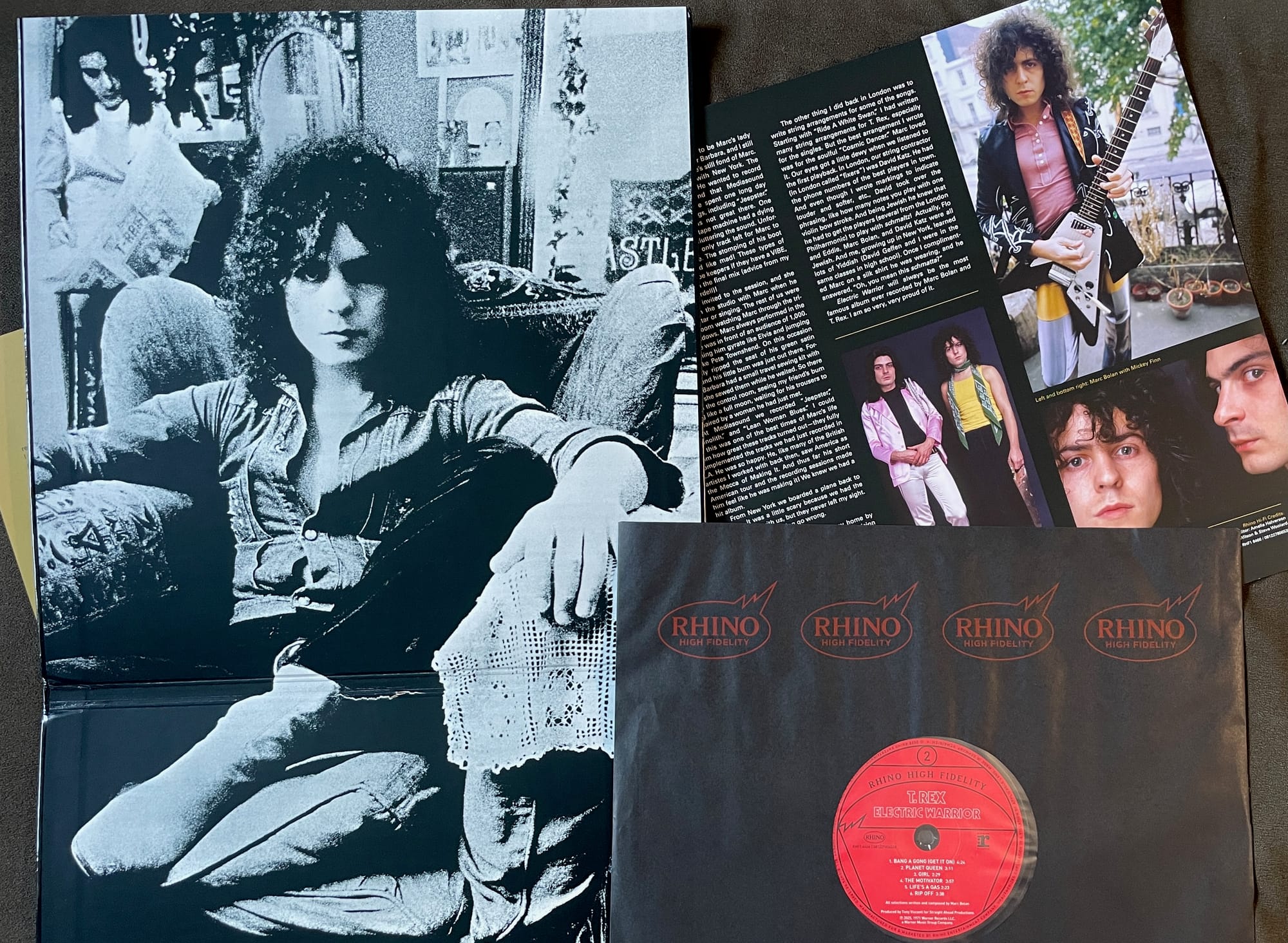 Contents of the Rhino High Fidelity edition of T. Rex.