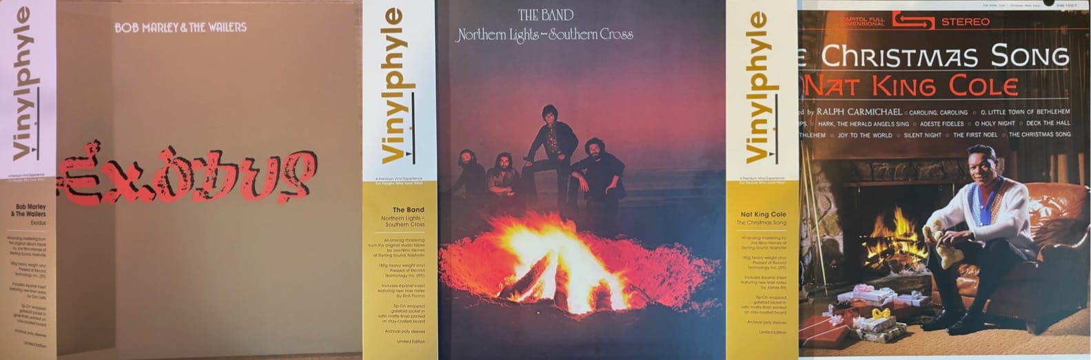 Reviews: Vinylphyle editions of Bob Marley, The Band, and Nat King Cole