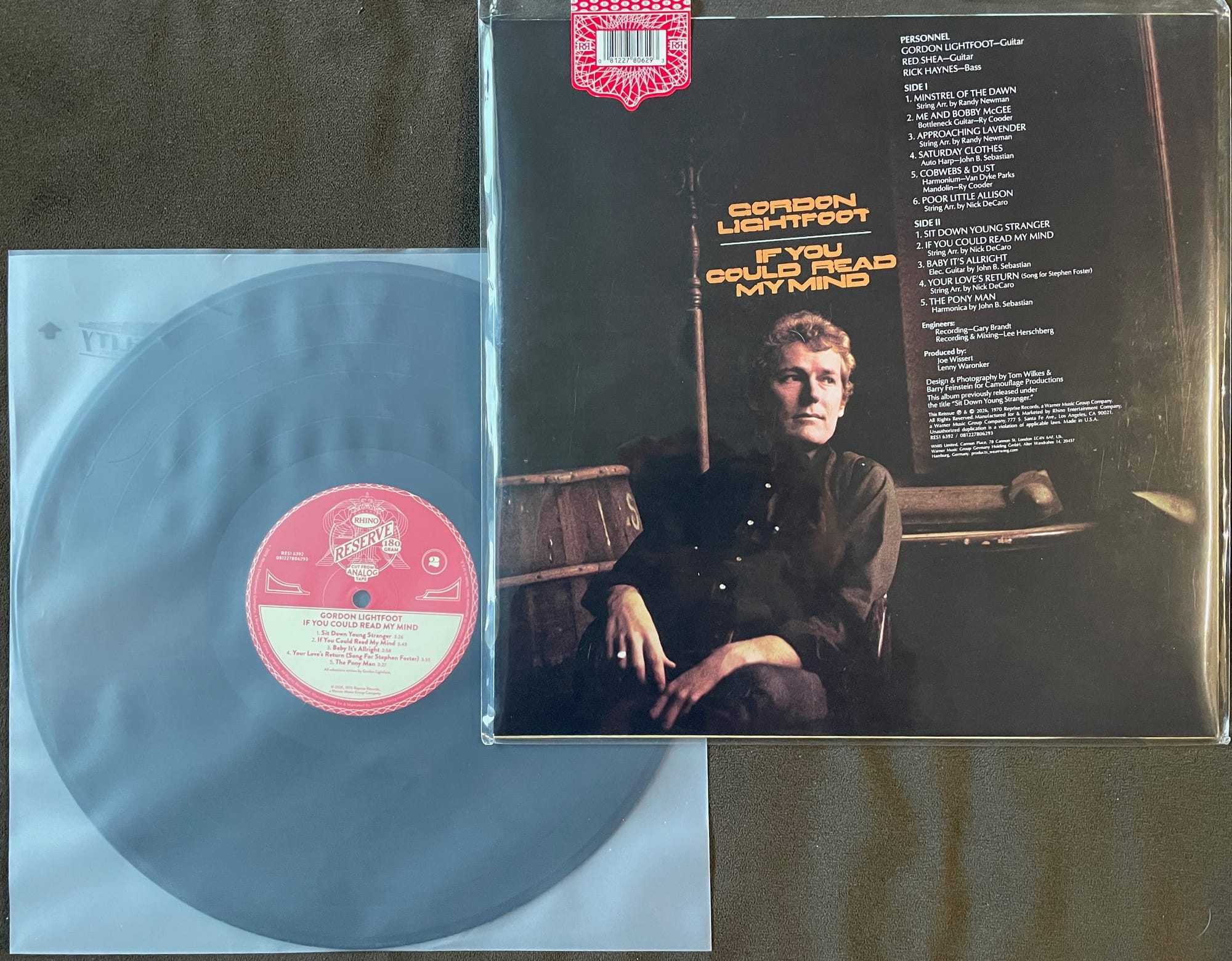 Back cover art and disc for Gordon Lightfoot.