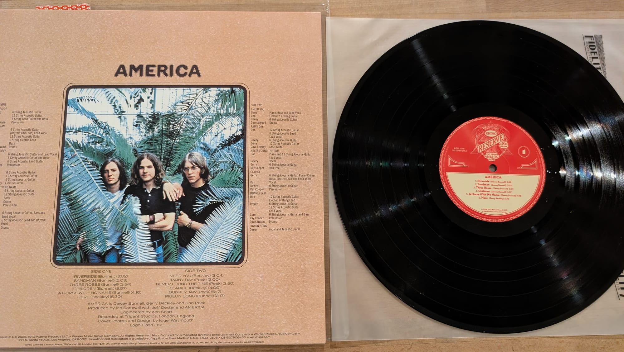 Back cover art and disc for America.