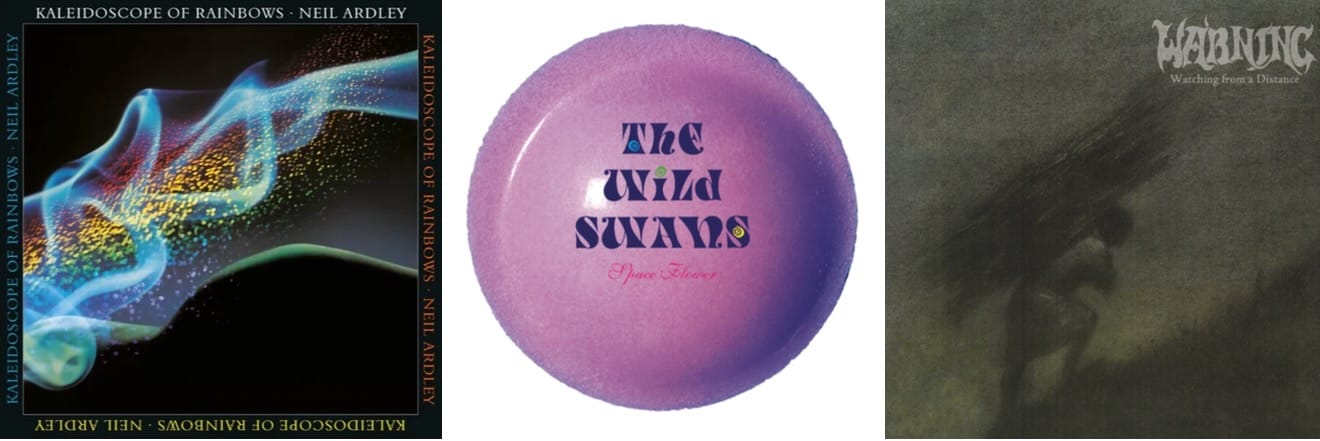 Cover art for Neil Ardley, the Wild Swans, and Warning.