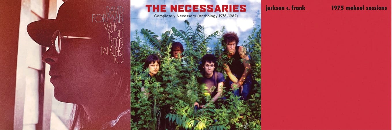 Cover art for David Forman, the Necessaries, and Jackson C. Frank.