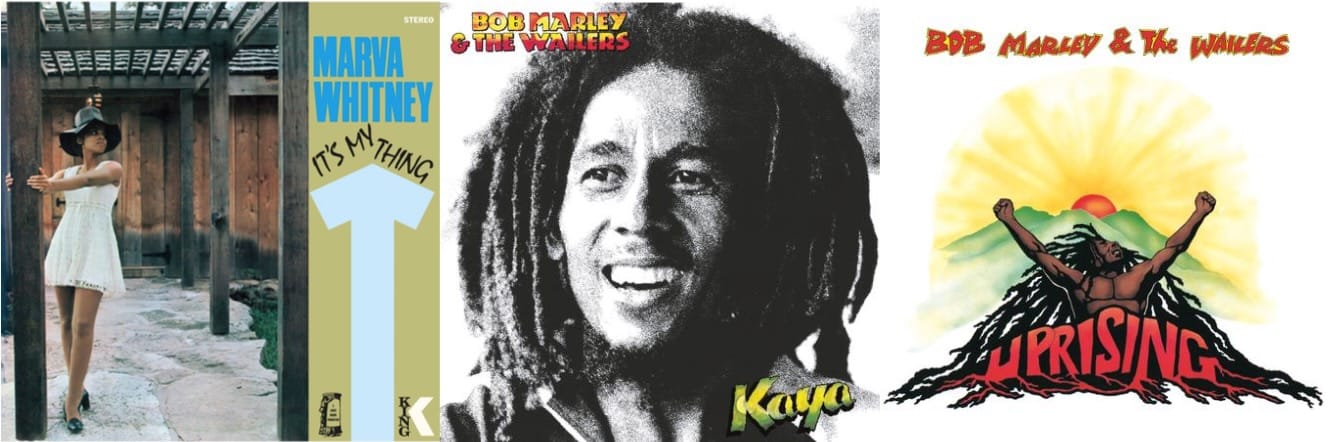 Cover art for Marva Whitney and Bob Marley and the Wailers.