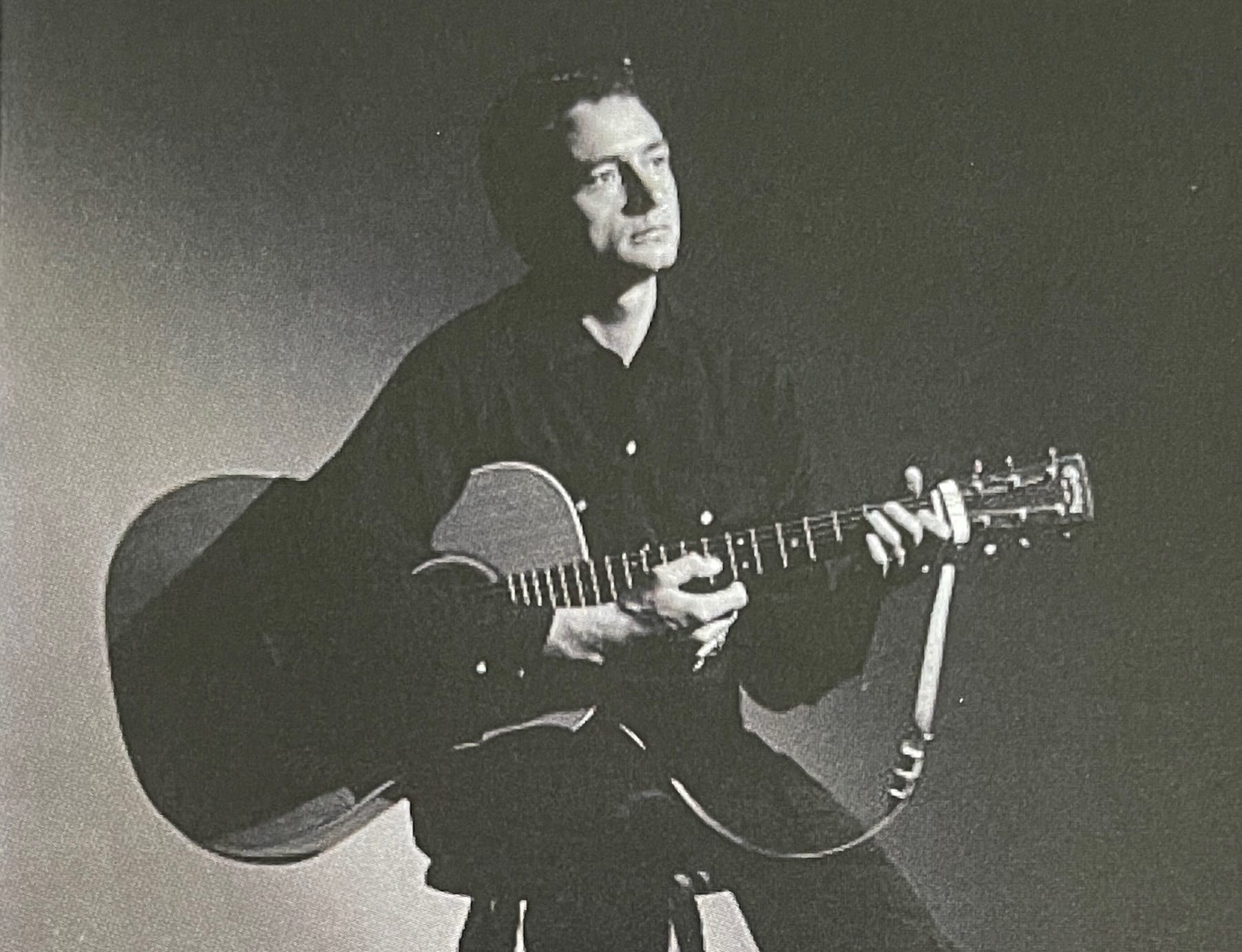 Portrait of Johnny Cash.