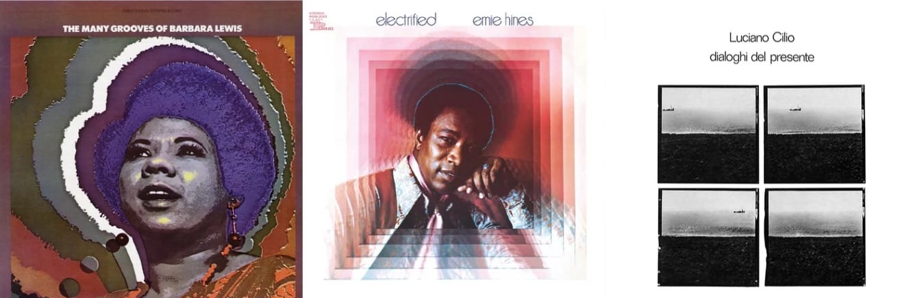 Cover art for Barbara Lewis, Ernie Hines, and Luciano Cilio.