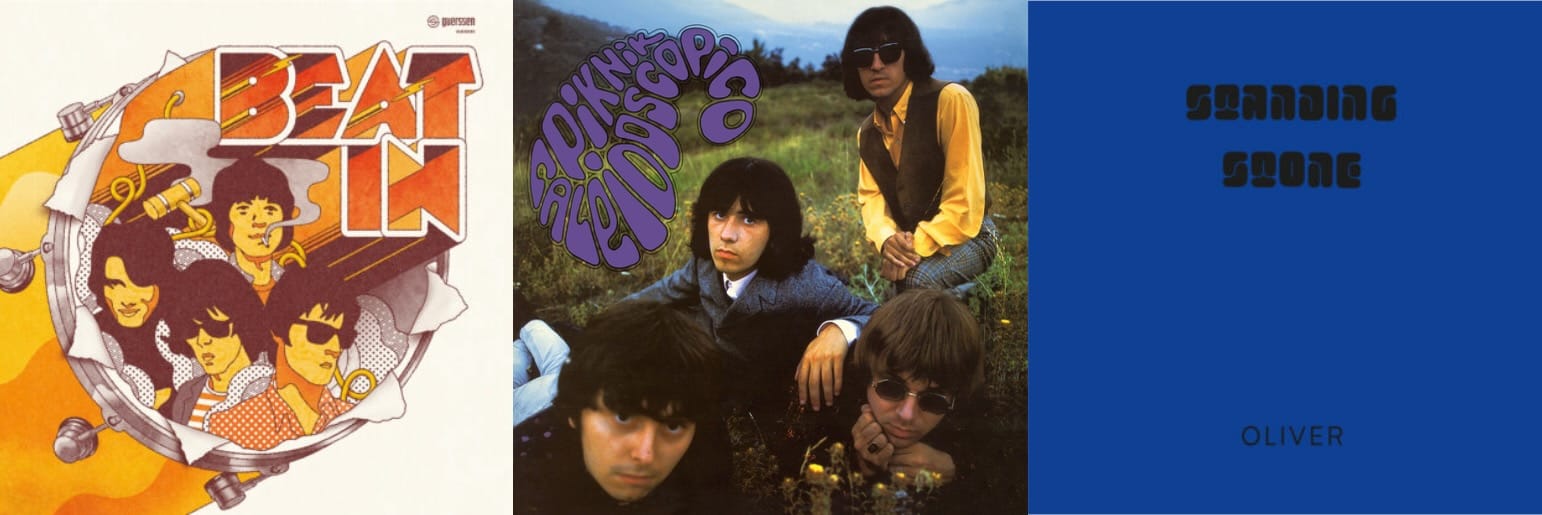 Cover art for Beat In, Los Negativos, and Oliver.