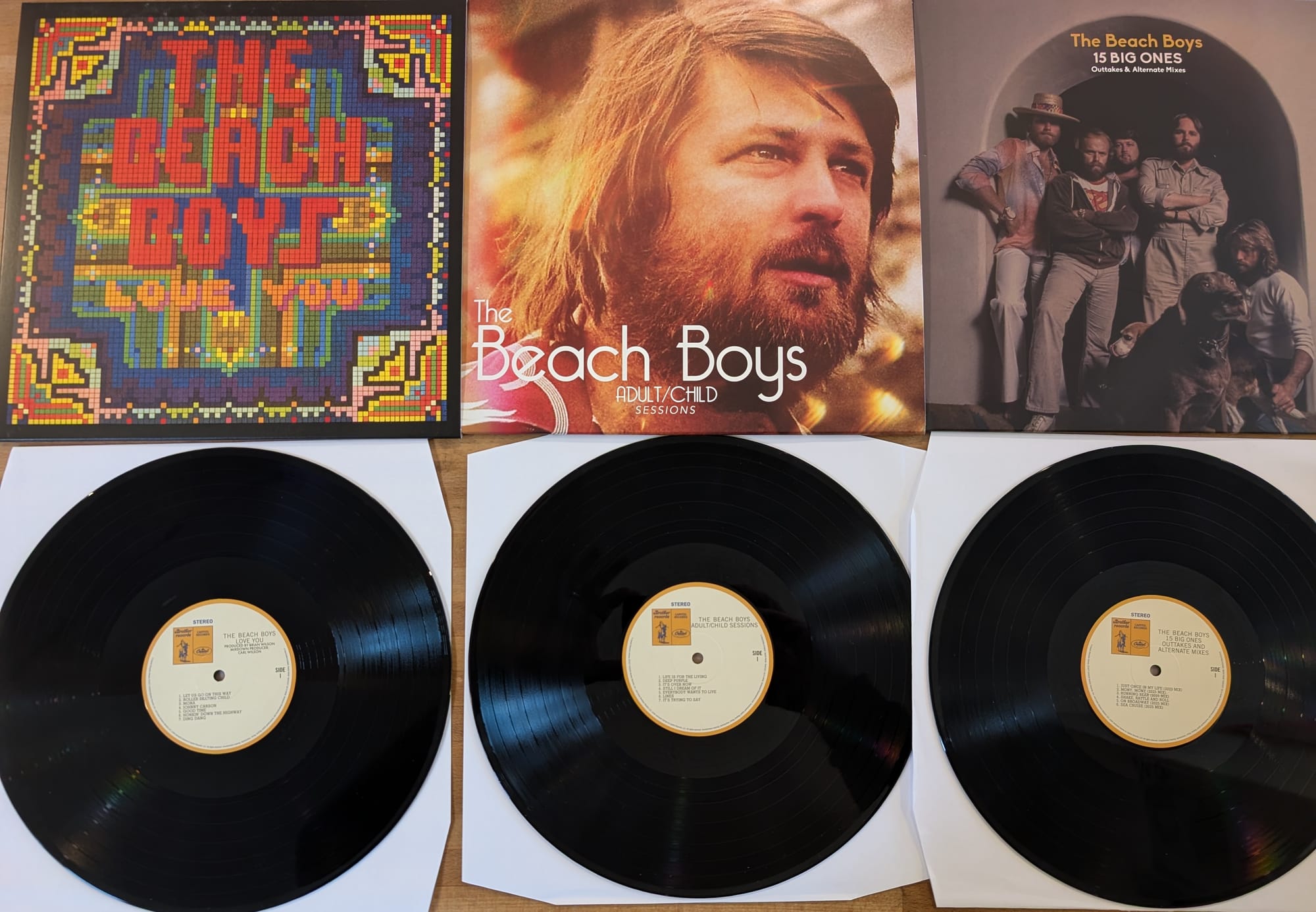 The three LPs included in We Gotta Groove.