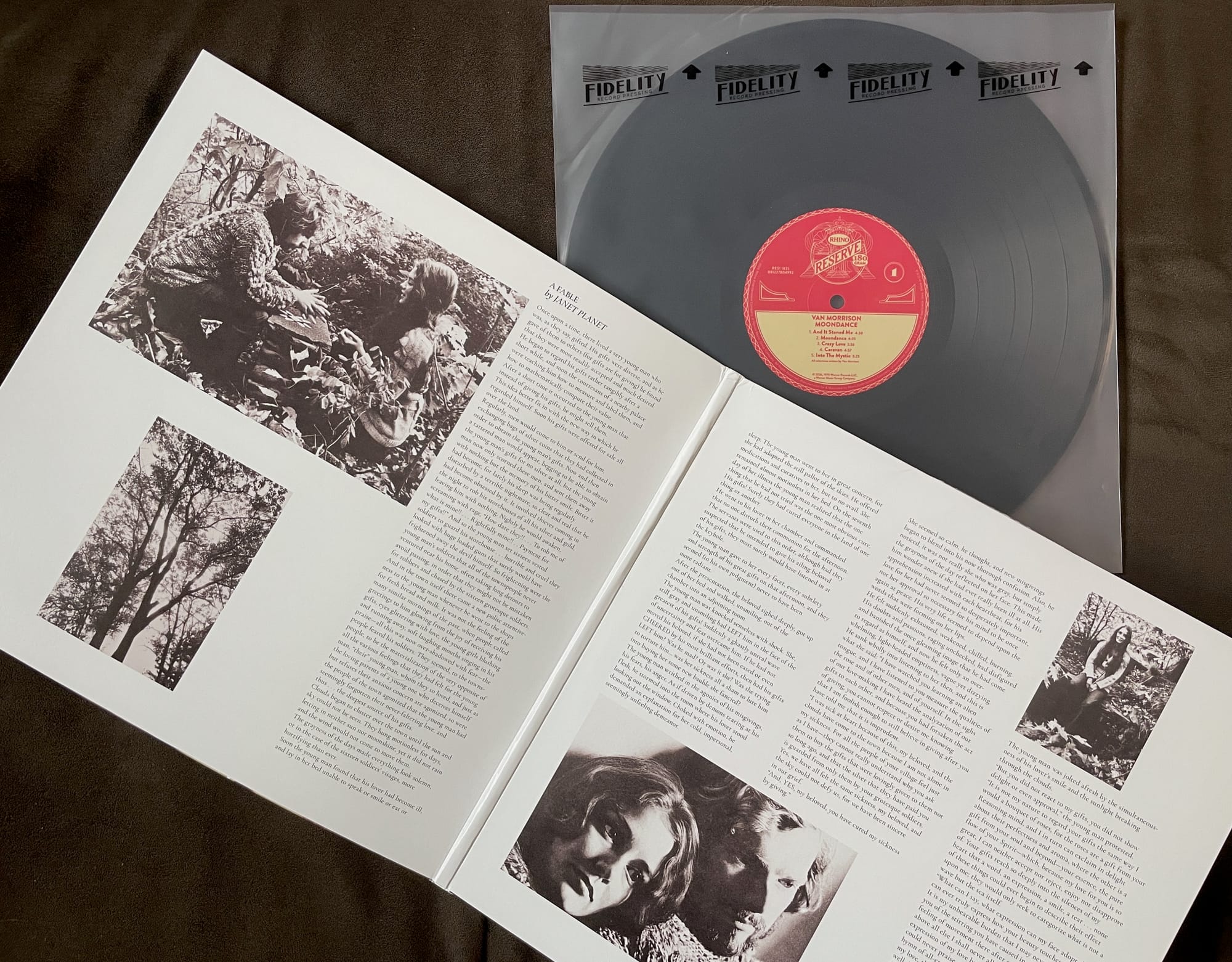 Inner gatefold and disc for Moondance.