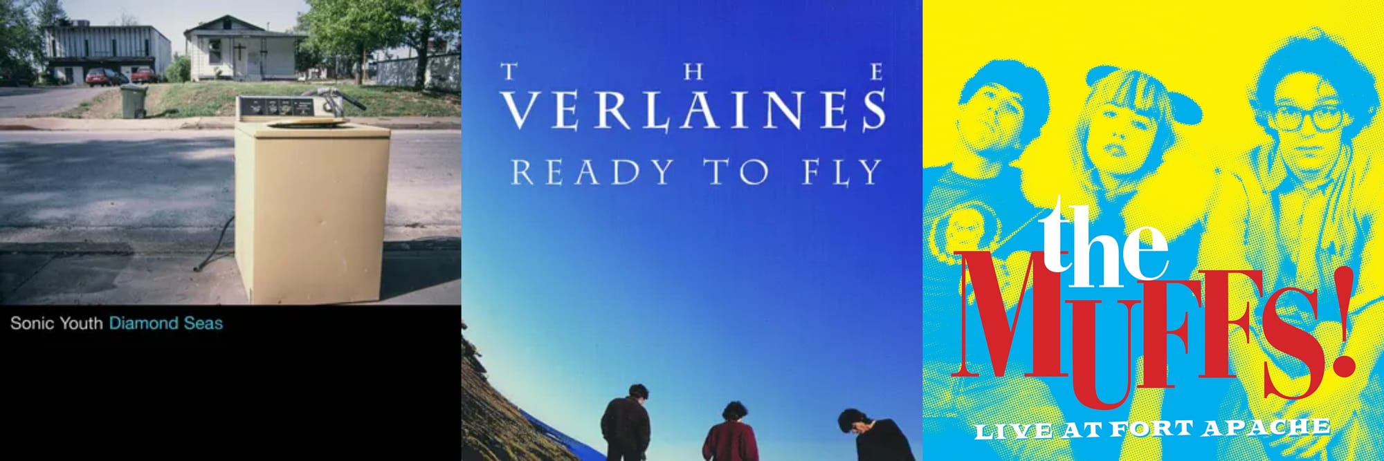 covers for Sonic Youth, Verlaines, and Muffs albums