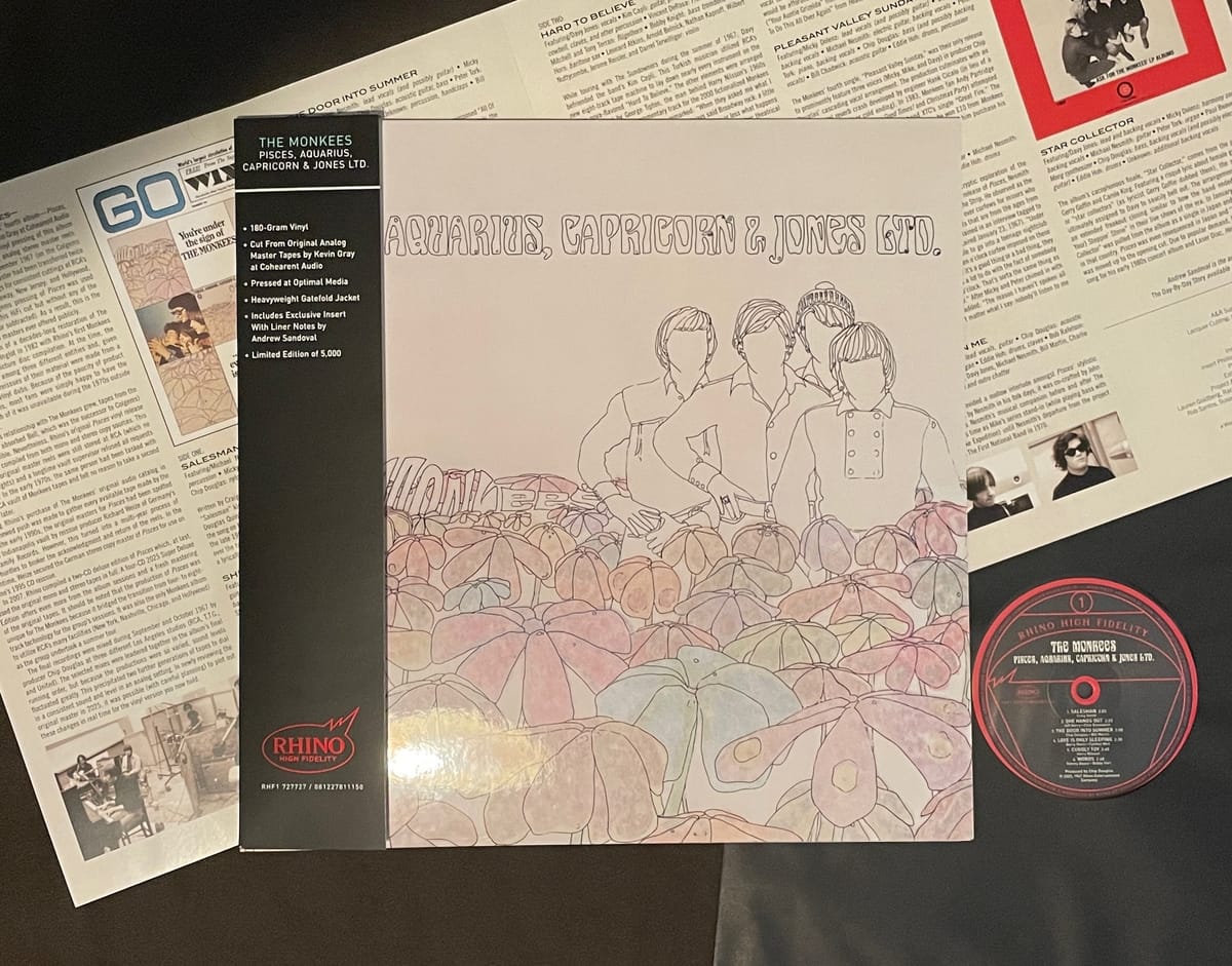 The Rhino High Fidelity edition of the Monkees' Pisces, Aquarius, Capricorn & Jones Ltd.
