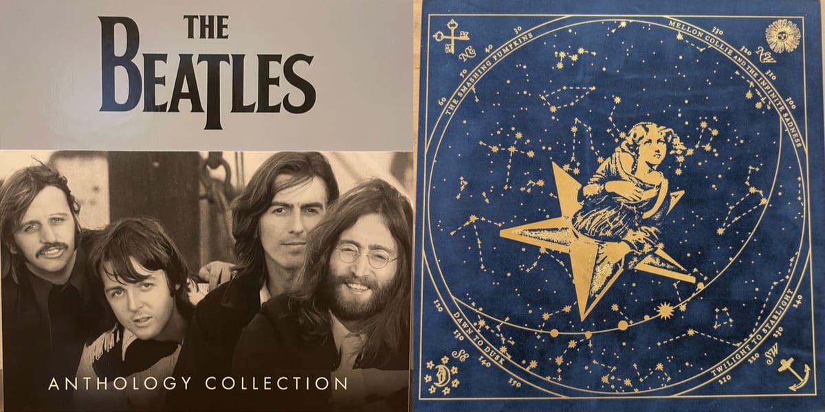 Cover art for the Beatles and the Smashing Pumpkins.
