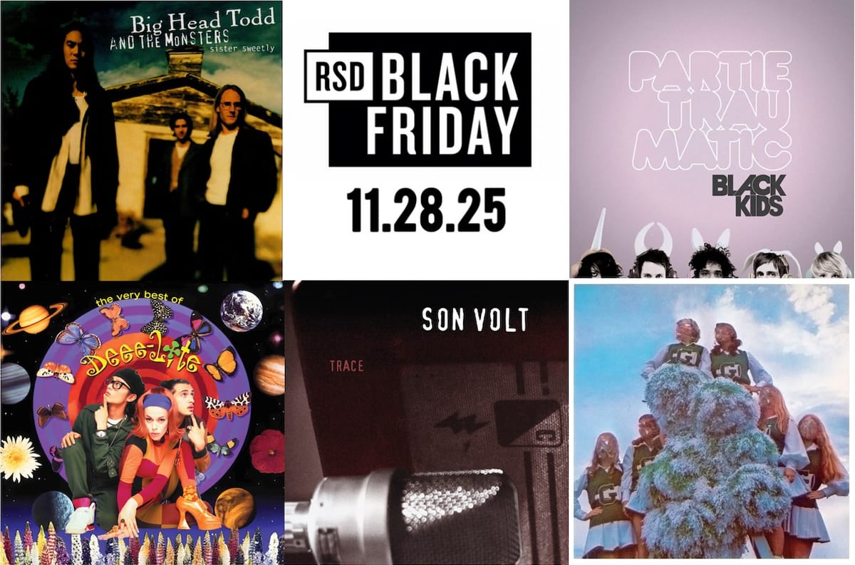 Album cover art for Big Head Todd, Black Kids, Deee-Lite, Son Volt, and Sleigh Bells.