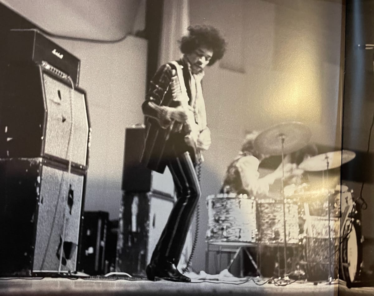 An image of Jimi Hendrix and Mitch Mitchell from the booklet for the Bold as Love box set.