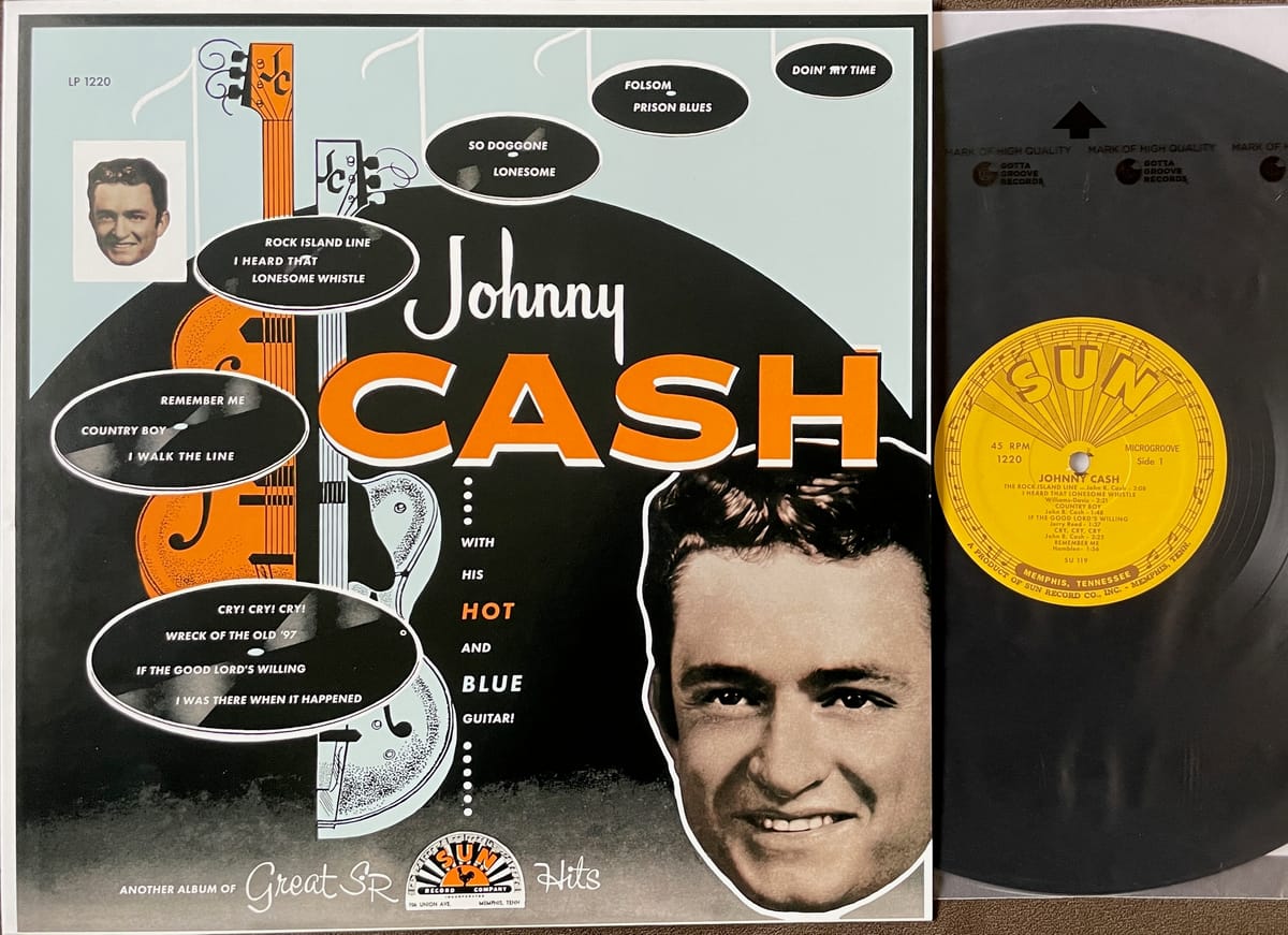 Cover art for the Intervention Records reissue of Johnny Cash.