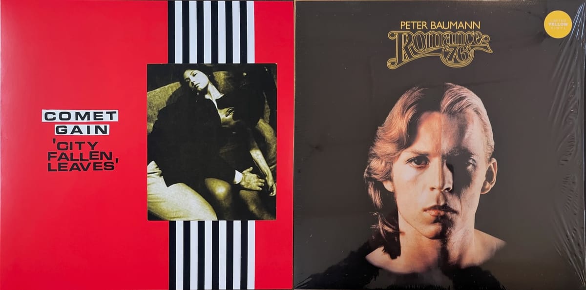 Cover art for Comet Gain and Peter Baumann.