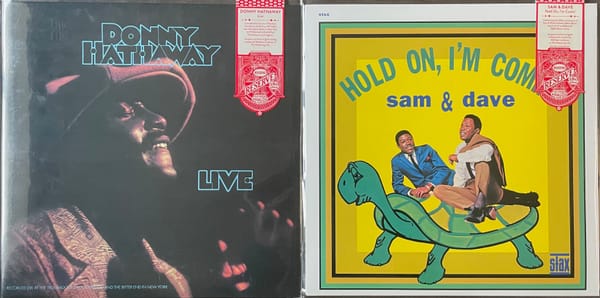 Cover art for Donny Hathaway and Sam & Dave.